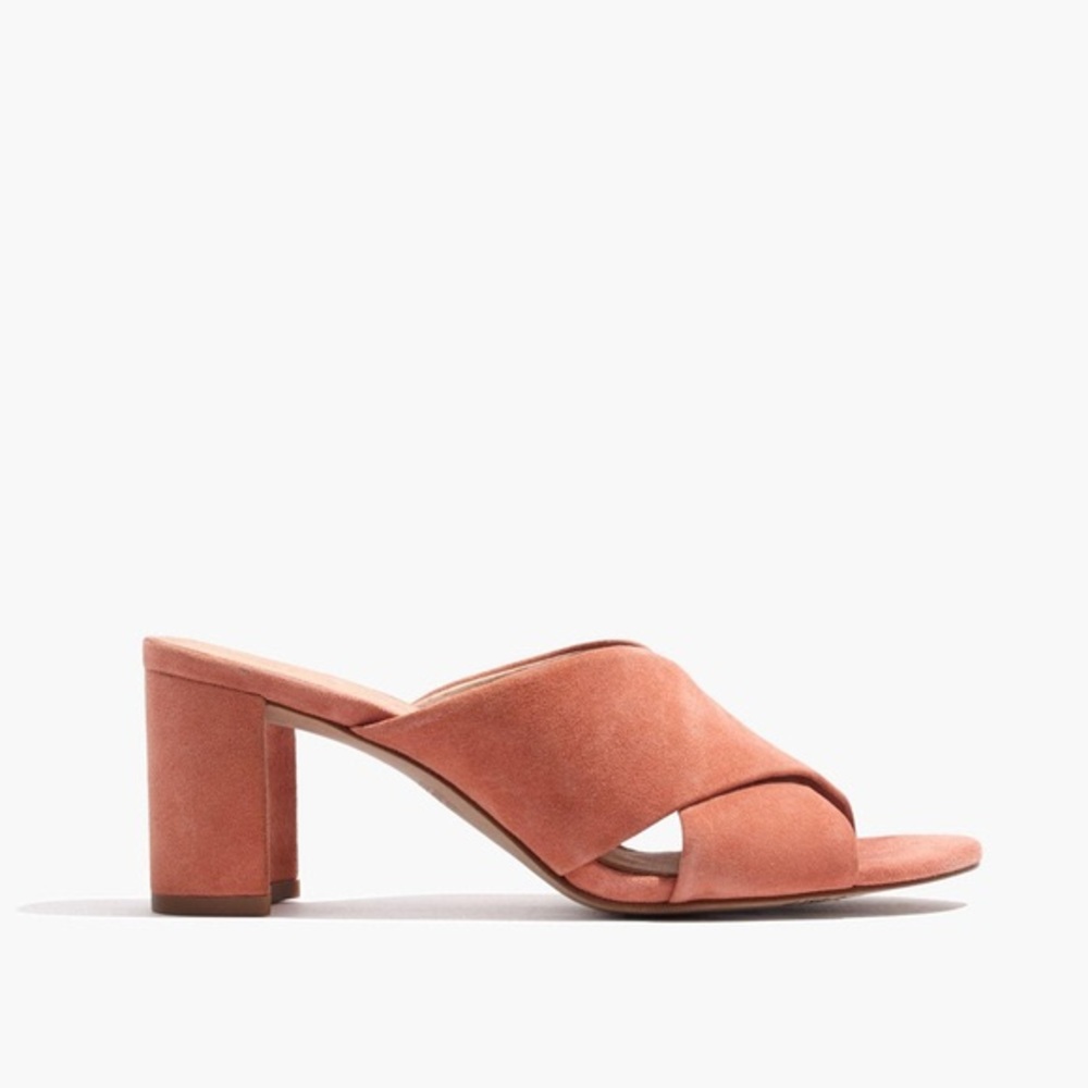Madewell Pink Suede Crossover Sandal